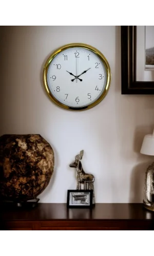 Zentime 40 Cm Gold Lüks Duvar Saati
