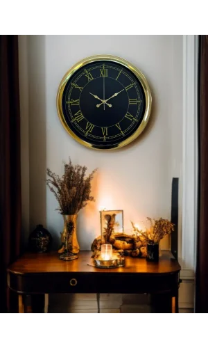 Zentime 40 Cm Gold Lüks Duvar Saati