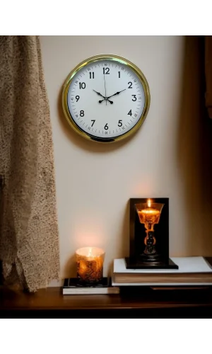 Zentime 40 Cm Gold Lüks Duvar Saati