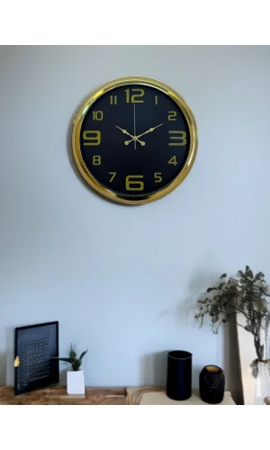 Zentime 40 Cm Gold Lüks Duvar Saati