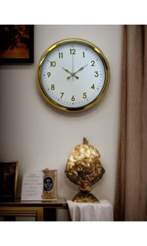 Zentime 40 Cm Gold Lüks Duvar Saati