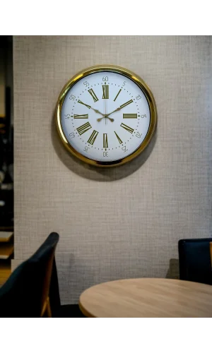 Zentime 40 Cm Gold Lüks Duvar Saati