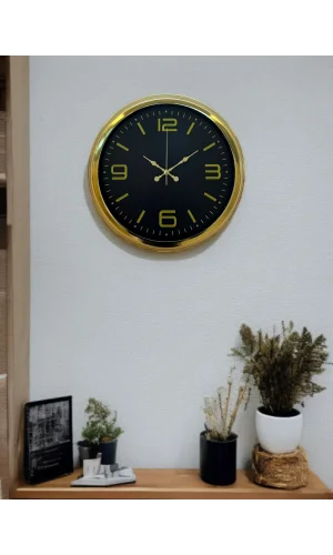 Zentime 40 Cm Gold Lüks Duvar Saati