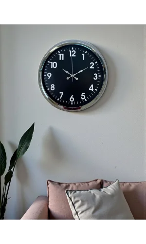 Zentime 40 Cm Krom Şık Duvar Saati