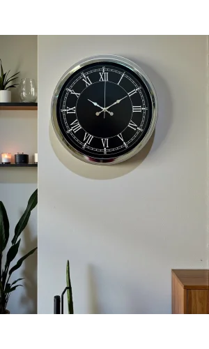 Zentime 40 Cm Krom Şık Duvar Saati