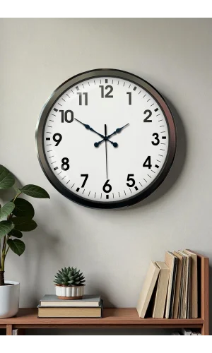 Zentime 52 Cm Siyah Modern Duvar Saati