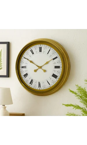 Zentime 60 Cm Gold Lüks Duvar Saati