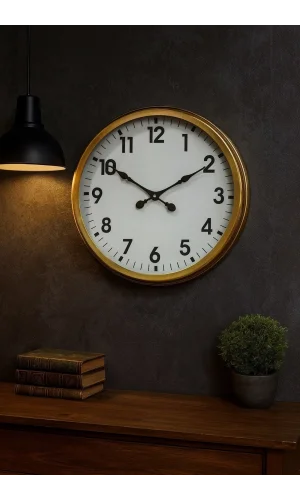 Zentime 60 Cm Gold Lüks Duvar Saati