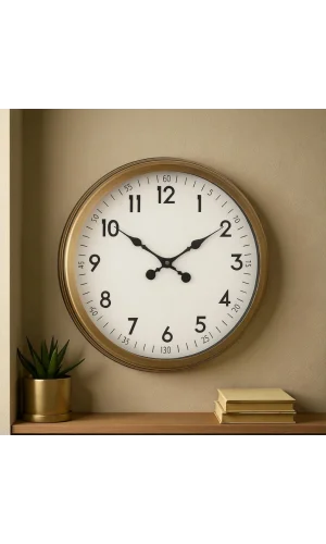 Zentime 60 Cm Gold Lüks Duvar Saati