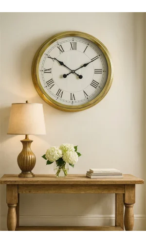 Zentime 60 Cm Gold Lüks Duvar Saati