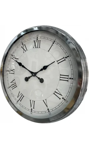 Zentime Krom Elegant 60Cm Metal Duvar Saati