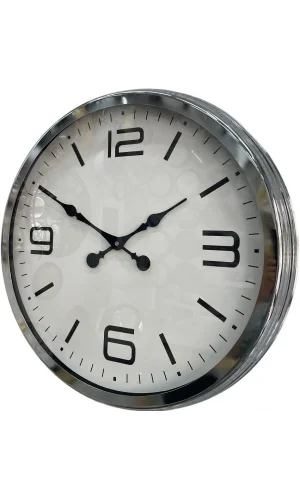 Zentime Krom Modern 60 Cm Metal Duvar Saati