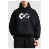 10 Kasıma Özel Üç İplik Kapüşonlu Baskılı SweatShirt - Siyah