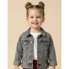 Kız Çocuk Füme Renkli Jean Ceket