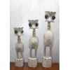 Ahşap 3lü Deve Kuşu Seti 90 Cm