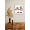 Bisiklet Ahşap Çerçeveli Tablo