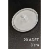 BUFFER® 20 Adet Şeffaf Yuvarlak 3 Cm Çaplı Güçlü Disk Yapışkanlar