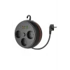 BUFFER® 3 Adet Soket,3 Adet USB ve 1 Adet Type-C Girişli Termal Akım Korumalı Makaralı Priz 3395
