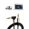 BUFFER®  3.5mm AUX Kablosu Jak Erkek Erkek L Tipi 1 Metre Ses Aktarım Kablosu