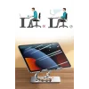 BUFFER® 360 Derece Dönebilen Yükseltilmiş Masaüstü Ayarlanabilir  Metal Tablet Standı
