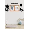 BUFFER® DECO103 Supermen Dekoratif Duvar Süsü Tablo Aksesuar Ahşap Tasarım Hediye Pano Sticker Seti