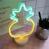 BUFFER® Dekoratif Ananaslı Neon Led Masa Ve Gece Lambası Hediyelik Lamba