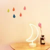 BUFFER® Dekoratif Pilli Ay Tasarımlı 3D Neon Led Masa Ve Gece Lambası