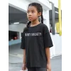 Çocuk Unisex Baskılı T-Shirt - Siyah