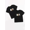 Çocuk Unisex Baskılı T-Shirt - Siyah
