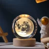 Dolunay Tasarımlı Işıklı Cam Küre