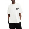 Erkek Baskılı Oversize T-shirt - Beyaz