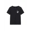 Erkek Baskılı Oversize T-shirt - Siyah