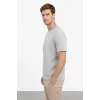 Erkek Bisiklet Yaka Tişört Regular Kalıp Basic Pamuklu Günlük Kullanım T-shirt - Gri