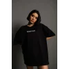 Kadın Oversize Tişört Golf GTI Retro Araba Baskılı T-shirt - Siyah