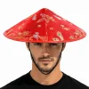 Kırmızı Saten Dragon İşlemeli Şapka – Lastikli
