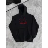 Kışlık Uzun Kol Kapüşonlu SweatShirt - Siyah