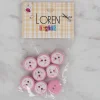 Loren Crafts pembe 8 li balık düğme - 571