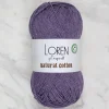 Loren Natural Cotton Mor El Örgü İpi - R093