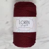 Loren Polyester Soft Macrame Bordo El Örgü İpi - LM039 - 34444