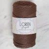 Loren Polyester Soft Macrame Kahverengi El Örgü İpi - LM032 - 34438