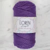 Loren Polyester Soft Macrame Koyu Mor El Örgü İpi - LM025 - 34434