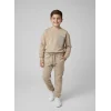 Oversize Cepli Çocuk Sweatshirt Takımı Krem