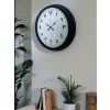 Siyah Arapça Rakamlı 40 Cm Metal Duvar Saati