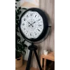 Siyah Desenli Şık Tripod Ayaklı Saat