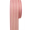 Tafta Çizgi Desen Kurdele 25 mm Pudra 2 Metre