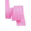 Tafta Ekoseli Kurdele 25 mm Pembe 10 Metre