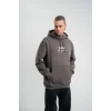 Üç İplik Kapşonlu Dijital Patchli SweatShirt - Füme