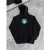 Üç İplik Penye Uzun Kol Kapüşonlu SweatShirt - Siyah