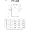 Unisex Bisiklet Yaka Baskılı Oversize T-Shirt - Siyah