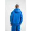 Unisex Double Oversize Kapşonlu Yıkamalı SweatShirt - Mavi